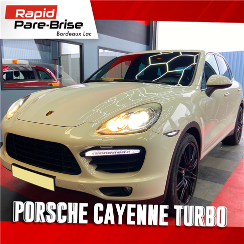 Rapid pare-brise bordeaux lac porsche cayenne turbo remplacement de pare brise véhicule sport luxe 4x4 SUV